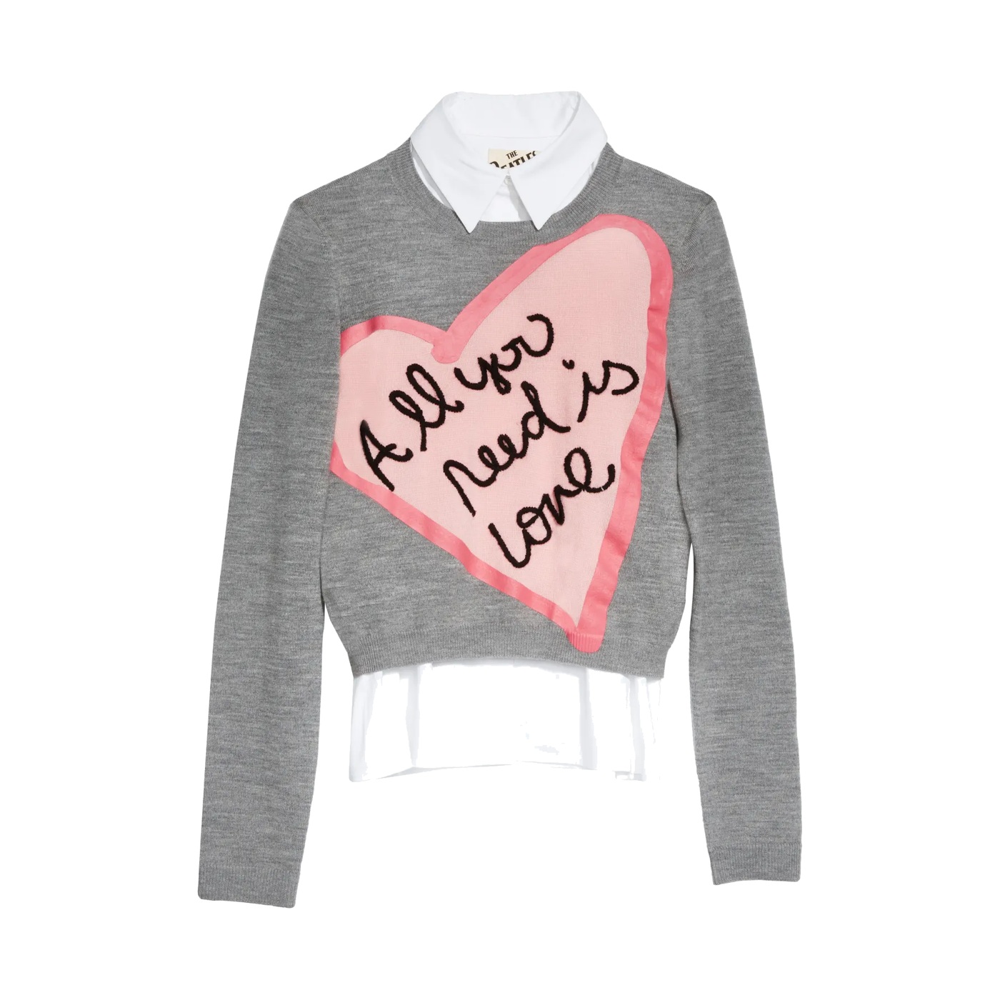 All You Need Is Love Collared Sweater, The Beatles × Alice + Olivia