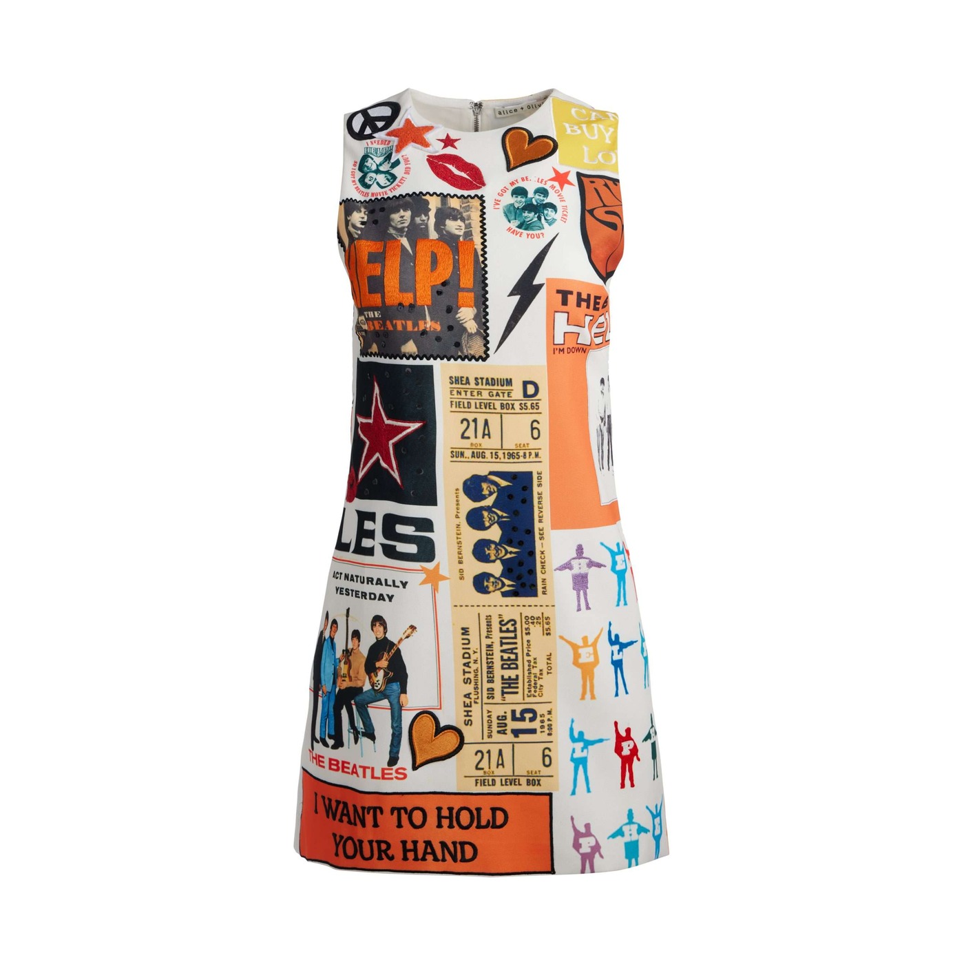 Can't Buy Me Love Clyde Shift Dress, The Beatles × Alice + Olivia