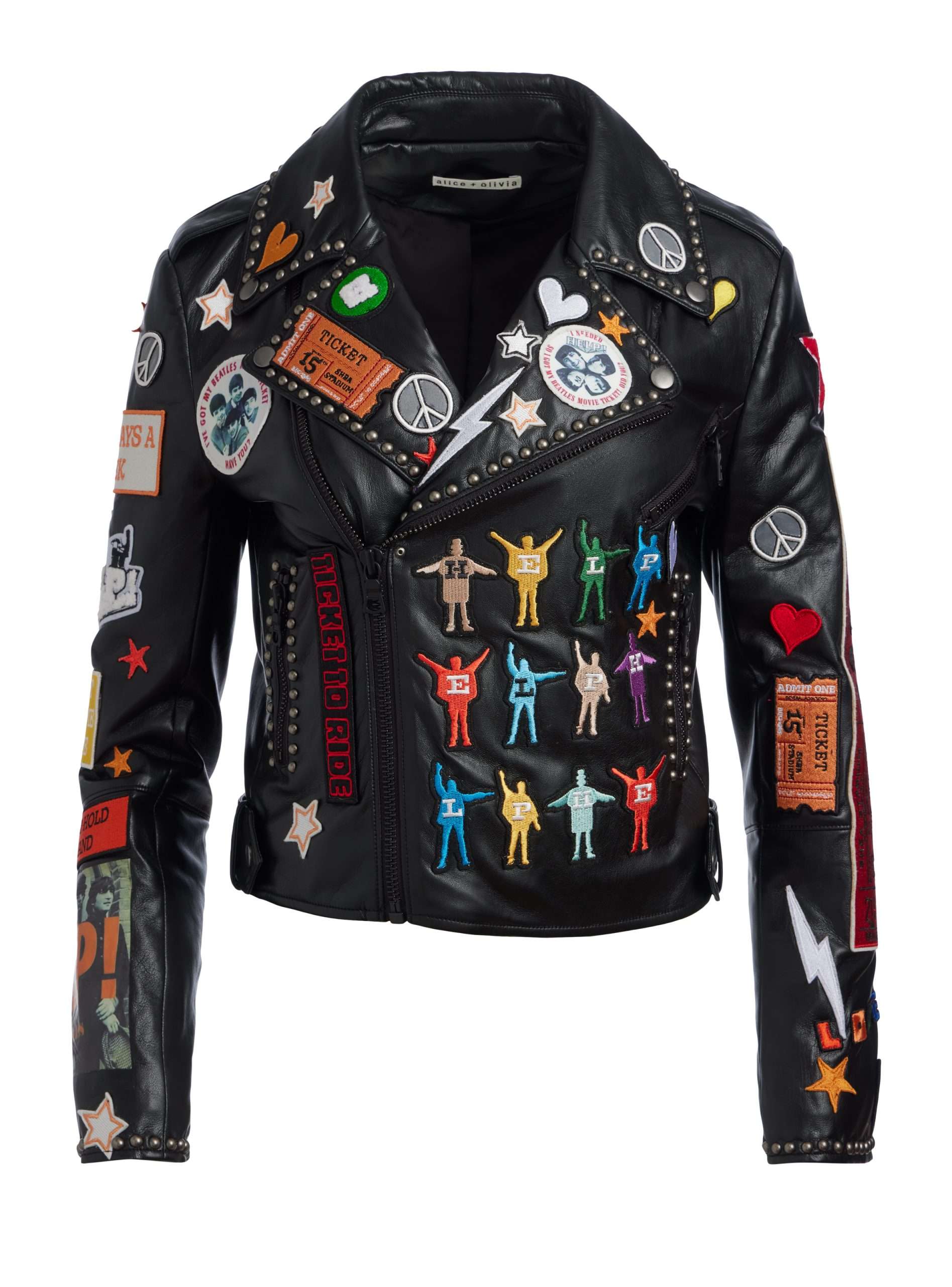 Cody Vegan Leather Jacket, The Beatles × Alice + Olivia