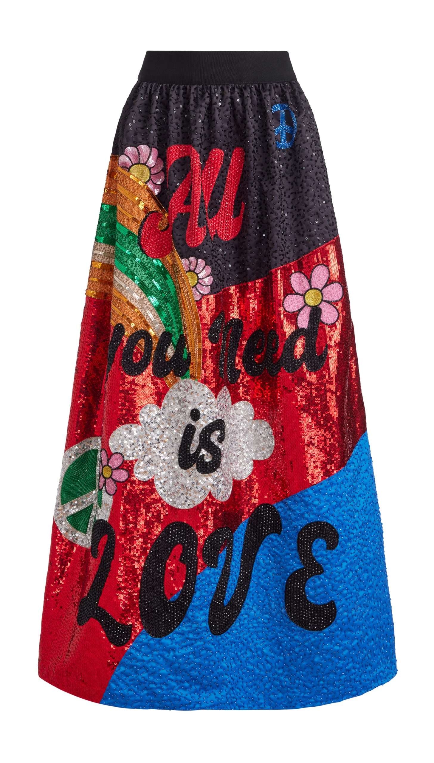 All You Need Is Love Tina Skirt, The Beatles × Alice + Olivia