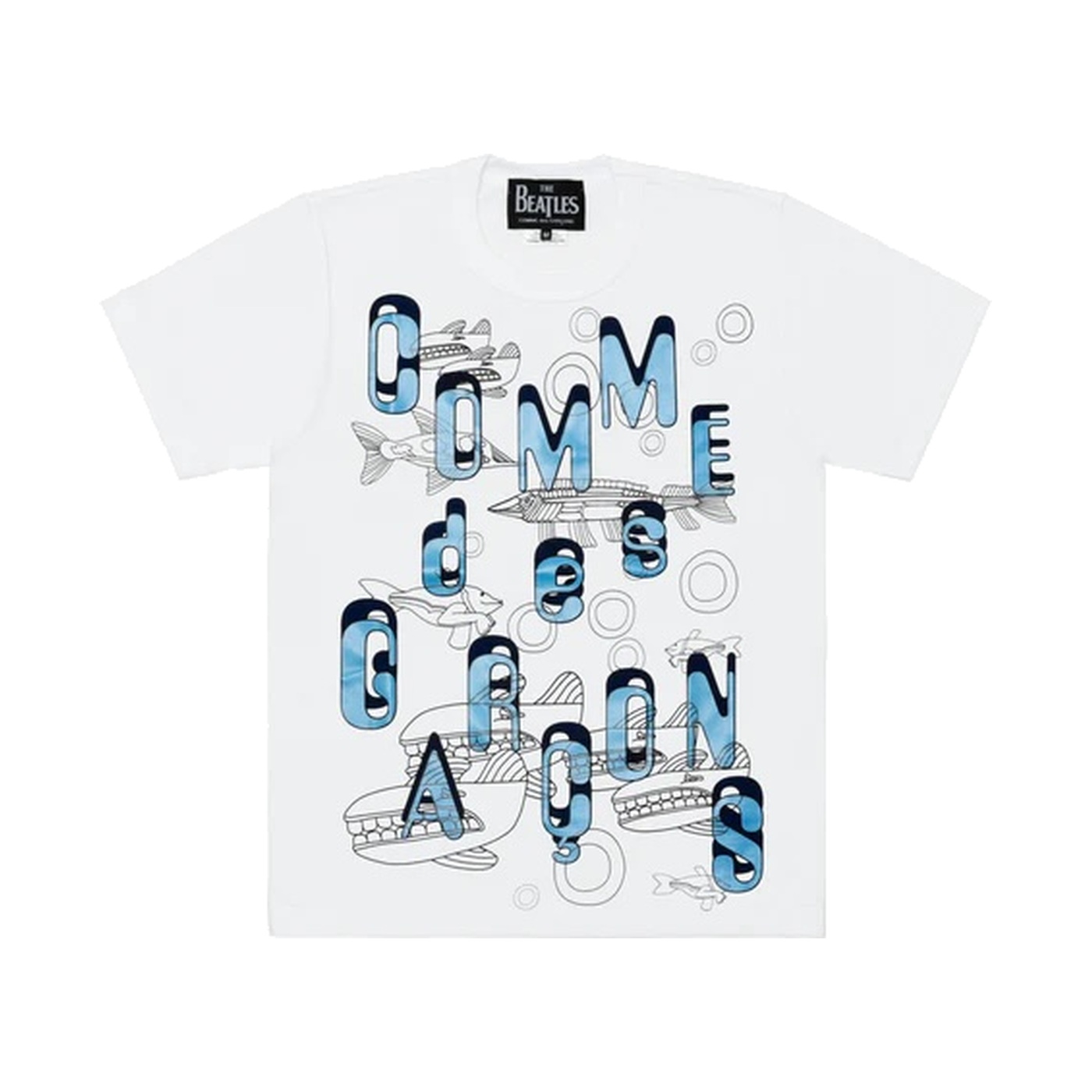 Sea Print Logo Tee, The Beatles × Comme des Garçons