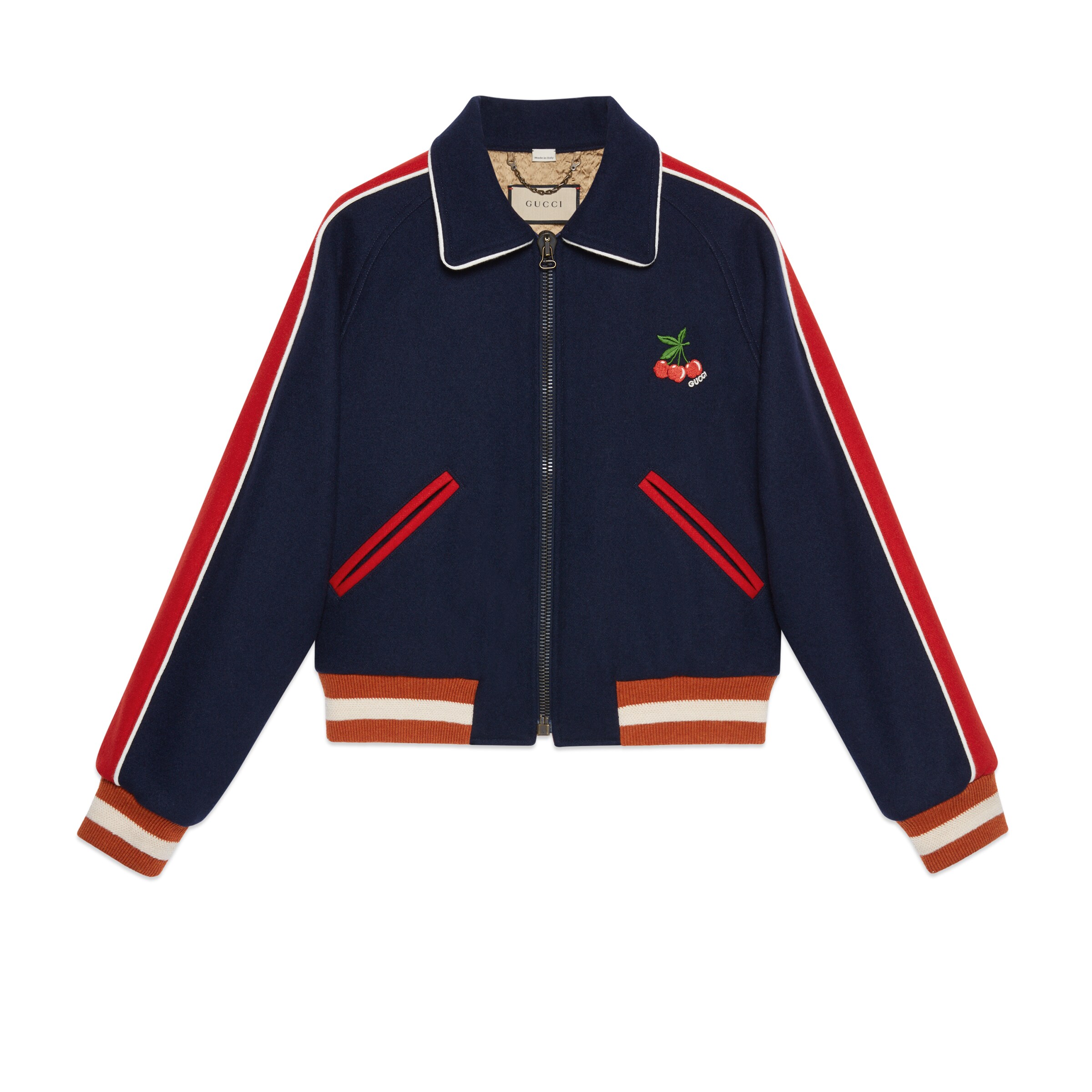 Cherry Wool Varsity Jacket, Harry Styles × Gucci