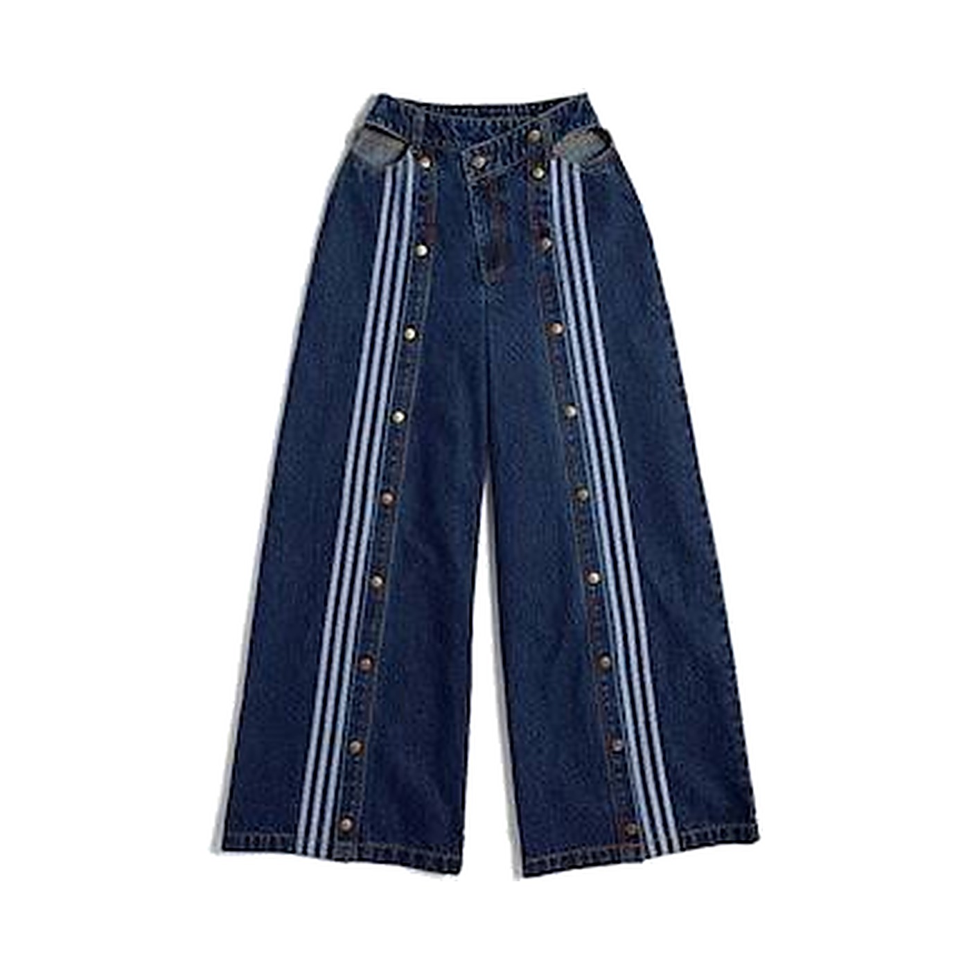 Rodeo Denim Wide-Leg Snap Pants, Beyoncé × Adidas